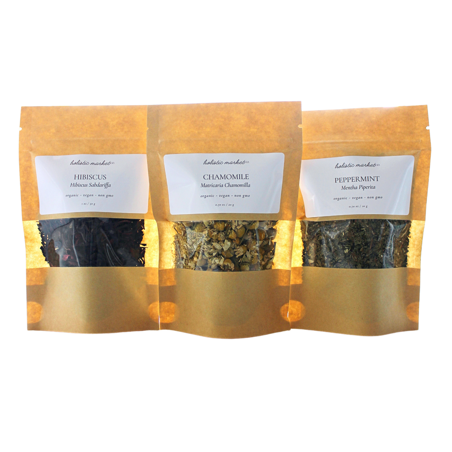 Ensemble d'échantillons d'essentiels de tisane